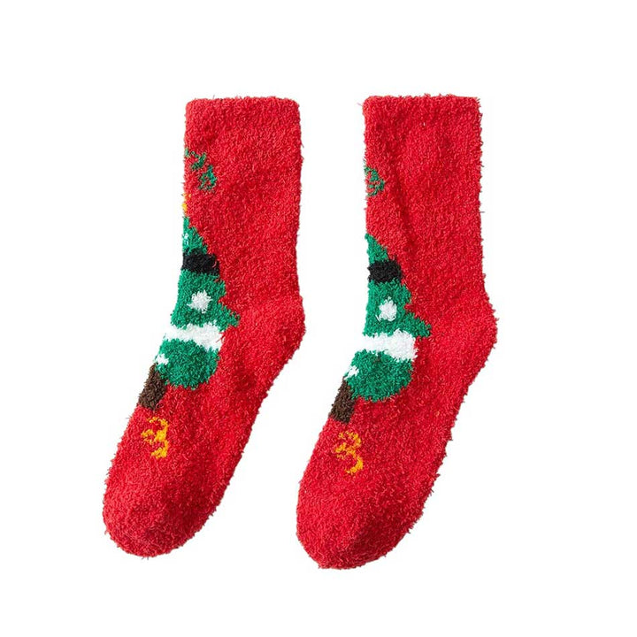 Assoorted 12Pairs Christmas Tree Gingerbread Man Santa Claus Snowman Socks, these colorful socks feature classic Christmas designs of trees, gingerbread men, Santa, and snowmen. Crafted from a comfortable material, they are perfect for staying cozy yet stylish this winter season. Ideal holiday gift for your close ones.