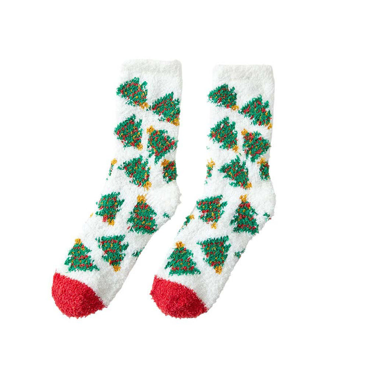 Assoorted 12Pairs Christmas Tree Gingerbread Man Santa Claus Snowman Socks, these colorful socks feature classic Christmas designs of trees, gingerbread men, Santa, and snowmen. Crafted from a comfortable material, they are perfect for staying cozy yet stylish this winter season. Ideal holiday gift for your close ones.