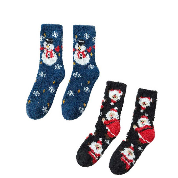 Assoorted 12Pairs Christmas Tree Gingerbread Man Santa Claus Snowman Socks, these colorful socks feature classic Christmas designs of trees, gingerbread men, Santa, and snowmen. Crafted from a comfortable material, they are perfect for staying cozy yet stylish this winter season. Ideal holiday gift for your close ones.