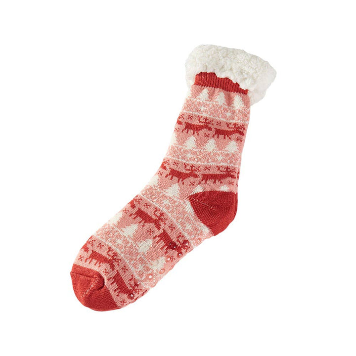 Assorted 12Pairs Faux Sherpa Lining Christmas Tree Reindeer Socks, these cozy Christmas socks feature a soft faux Sherpa lining and whimsical reindeer pattern. Perfect for adding holiday cheer and warmth to your outfit, they come in a pack of 12 pairs. A perfect gift for fashion-loving friends and family members, special ones.