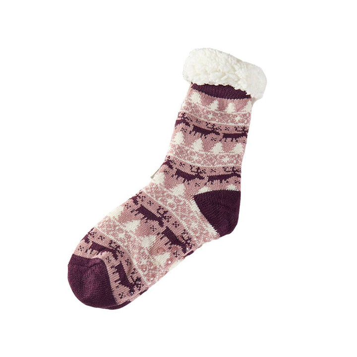 Assorted 12Pairs Faux Sherpa Lining Christmas Tree Reindeer Socks, these cozy Christmas socks feature a soft faux Sherpa lining and whimsical reindeer pattern. Perfect for adding holiday cheer and warmth to your outfit, they come in a pack of 12 pairs. A perfect gift for fashion-loving friends and family members, special ones.