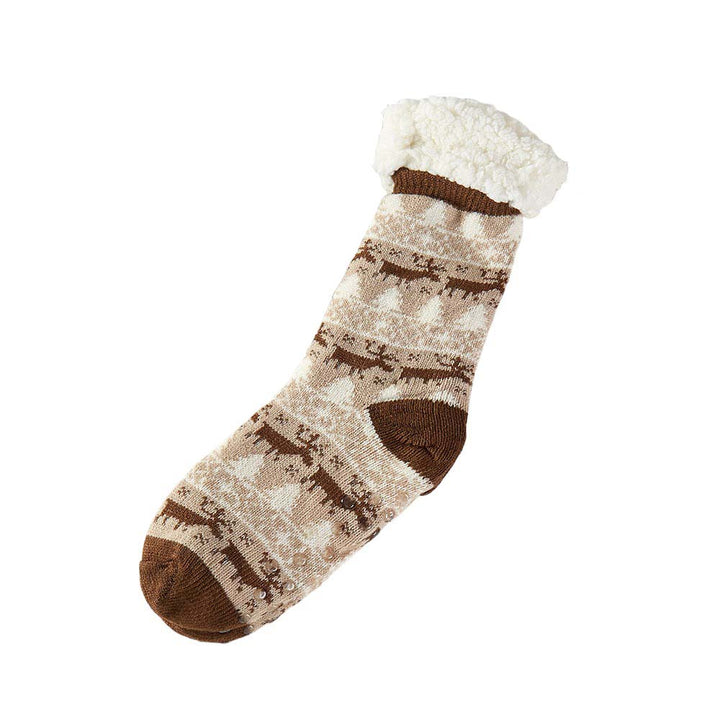 Assorted 12Pairs Faux Sherpa Lining Christmas Tree Reindeer Socks, these cozy Christmas socks feature a soft faux Sherpa lining and whimsical reindeer pattern. Perfect for adding holiday cheer and warmth to your outfit, they come in a pack of 12 pairs. A perfect gift for fashion-loving friends and family members, special ones.