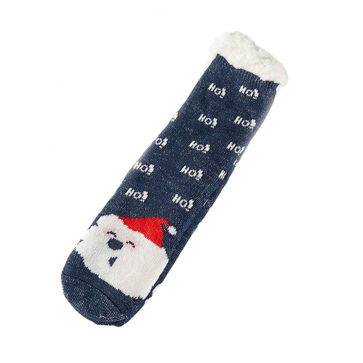 Assorted 12Pairs Faux Sherpa Lining Rudolph Santa Claus Rudolph Socks, are perfect for the Christmas season. The faux Sherpa lining is soft and comfortable, providing a cozy and stylish look. Their lightweight design makes them ideal for all-day wear. The fun Rudolph Santa Claus design will bring smiles to everyone’s faces.