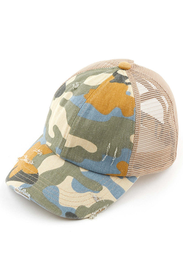 Beige C.C BASEBALL PONYCAP is the perfect addition to your everyday wardrobe. Made with high-quality materials, it offers both style and comfort. With its adjustable ponytail opening, this cap is perfect for any hair type. Stay fashionable and confident all day long with this must-have accessory.