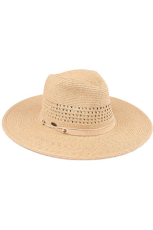C.C Horseshoe Lace Knitting Trim Band Panama Hat