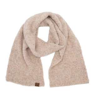 Beige C.C Mixed Color Boucle Scarf, is crafted from a luxurious blend of soft acrylic and wool materials. A fashionable accessory for any wardrobe, Its stylish looped texture features multicolored accents, providing a unique and eye-catching look. The scarf's lightweight design ensures comfort and warmth all season long.