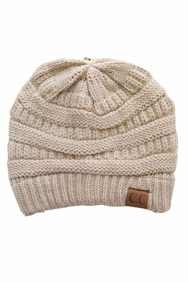 Beige C.C Ribbed Knit Solid Color Beanie offers a timeless design with durable ribbed knitting, ensuring a snug and comfortable fit. Crafted for warmth and versatility, this beanie is perfect for everyday wear, providing reliable protection against cold weather while maintaining a sleek, minimalist style that complements any outfit. Its solid color adds understated appeal, making it an essential accessory for both casual and outdoor use. 