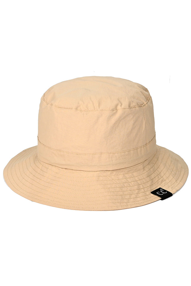 Beige C.C Solid Packable Bucket Hat is the perfect accessory for any outdoor adventure. Its durable yet lightweight design makes it easy to pack and carry on the go. Stay protected from the sun with its wide brim and enjoy the convenience of its packable feature. A must-have for any outdoor enthusiast.