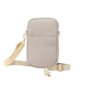 Beige Faux Leather Rectangle Crossbody Bag, This high-quality faux leather fashion crossbody features one front slip pocket and one inside slip pocket, and secured zipper closure at the top, this bag will be your new go-to! These beautiful and trendy Crossbody bag have adjustable and detachable hand straps that make your life more comfortable. This Simple fashion design crossbody bag for women keep your hands free while shopping, dating, traveling, and in outdoor sport.