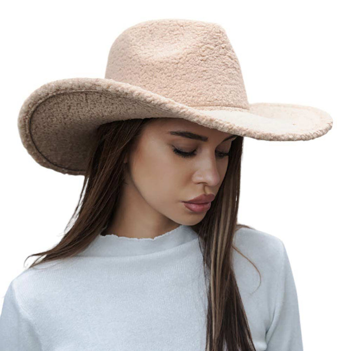 Beige-Fleece Teddy Bear Cowboy Hat,Made from high-quality fleece material, this hat is soft and snuggly, perfect for keeping your little one's head warm and protected. With its unique teddy bear design and cowboy hat shape, it's both cute and stylish. Grab one for your child today! 