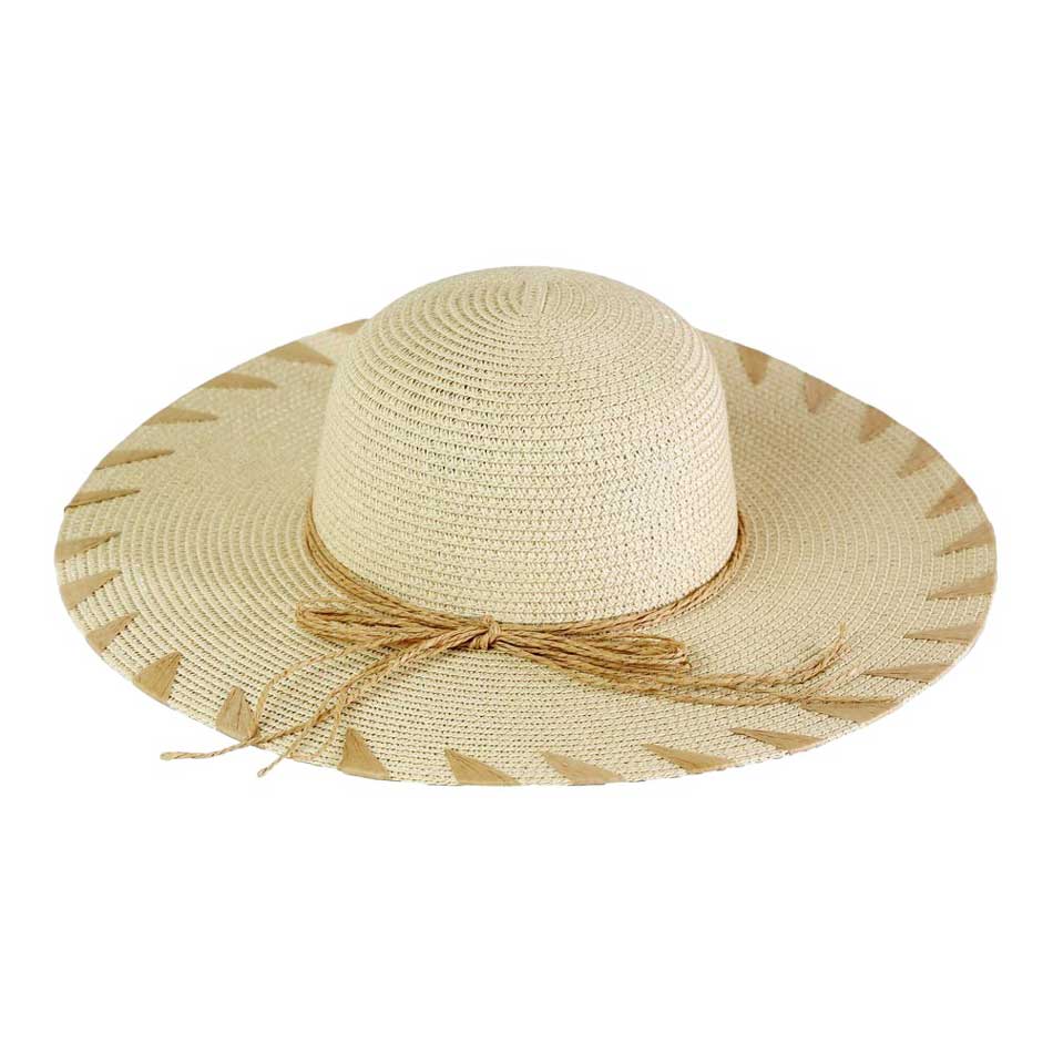 Beige Handmade Edge Detailed Floppy Hat, Expertly handcrafted with attention to detail, this is a must-have accessory for any fashion-forward individual. Its unique edge detailing adds a touch of sophistication, while its wide brim provides ample sun protection. Perfect for any occasion, it is both functional and stylish.