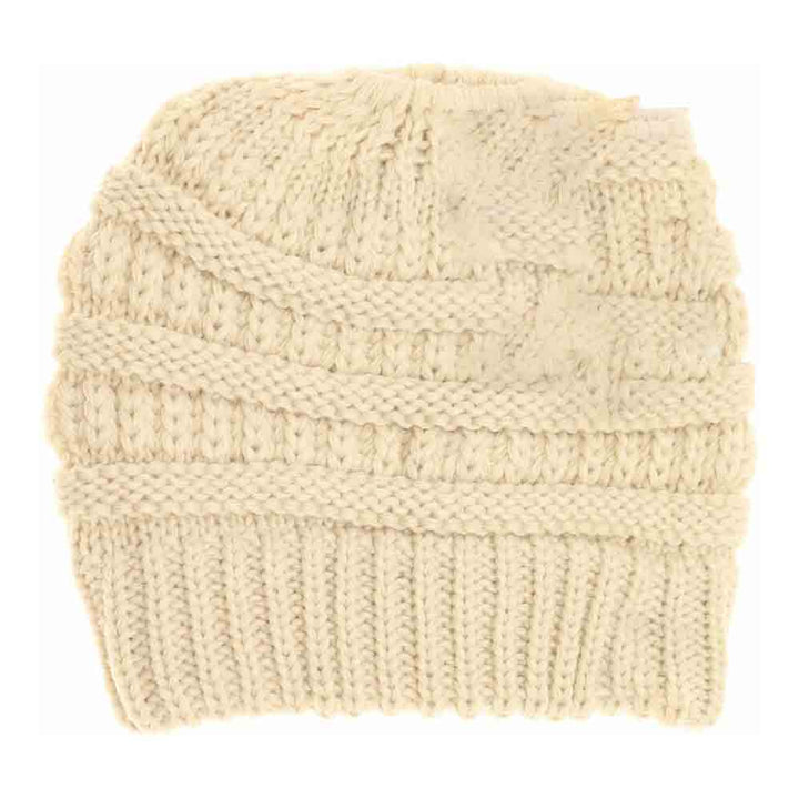 Beige Kids Solid Classic CC Beanie Tail combines timeless style with practical comfort. Designed with a soft, durable fabric, it provides warmth while allowing a ponytail or bun to fit through the open tail hole comfortably. Ideal for active children, this beanie ensures a secure and cozy fit during outdoor activities in cooler weather. Its solid color and classic design make it versatile for everyday wear or layering under helmets and hoods.