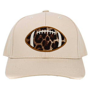 Beige Leopard Football Ball Front Baseball Cap is perfect for your game-day look. Featuring a leopard print football ball design on the front, this adjustable cap is designed for comfort and breathability. With an adjustable snap closure, you’ll get a secure fit every time. Perfect gift idea for sports enthusiast friends.