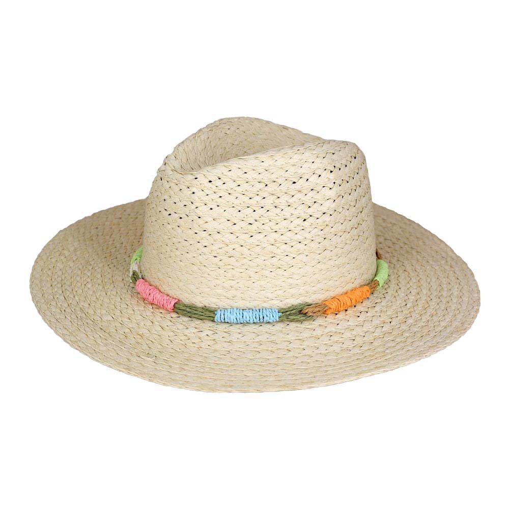Beige Multi Color Straw Band Straw Hat, Introducing our perfect accessory for any summer outfit! Made with high-quality straw, this hat is durable and provides excellent UV protection. The stylish multi-color band adds a pop of color to your look while keeping you cool and comfortable. Upgrade your summer style.
