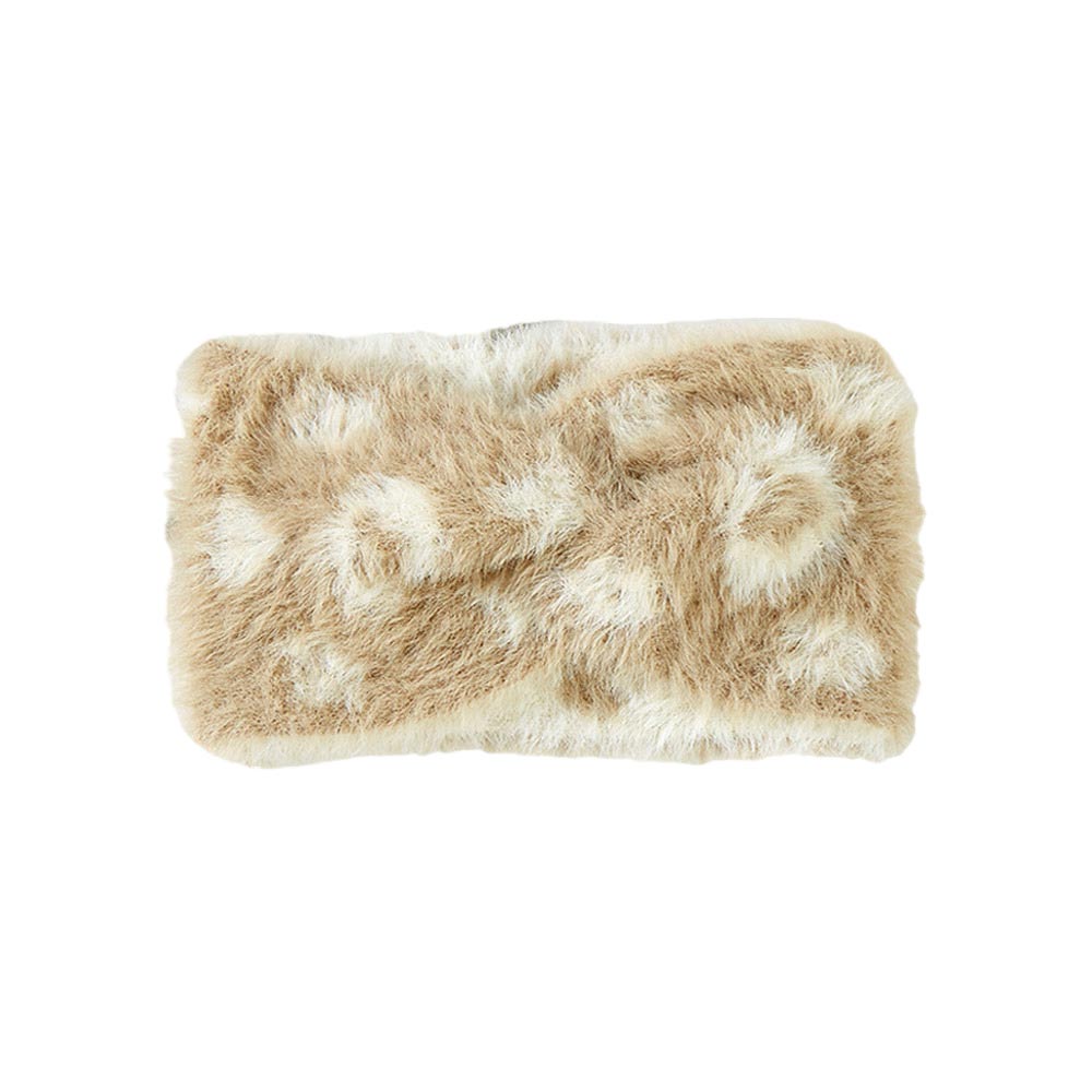 Beige Patterned Faux Fur Earmuff Headband, will shield your ears from cold winter weather ensuring all-day comfort. An awesome winter gift accessory and the perfect gift item for Birthdays, Christmas, Stocking stuffers, Secret Santa, holidays, anniversaries, Valentine's Day, etc. Stay warm & trendy!