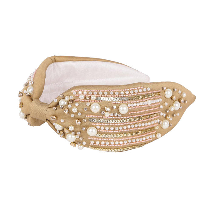 Pearl Sequin Bead Embellished Headband