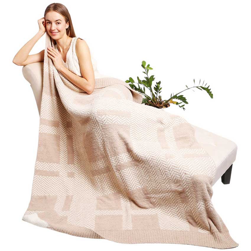 Gray Reversible Striped Herringbone Patterned Throw Blanket, is highly versatile that is warm and beautiful at the same time. The Herringbone striped pattern brings a classic and awesome look to it.  Adds a pop of color & completes your outfit in perfect style. This beautiful blanket keeps you perfectly warm, cozy & toasty.