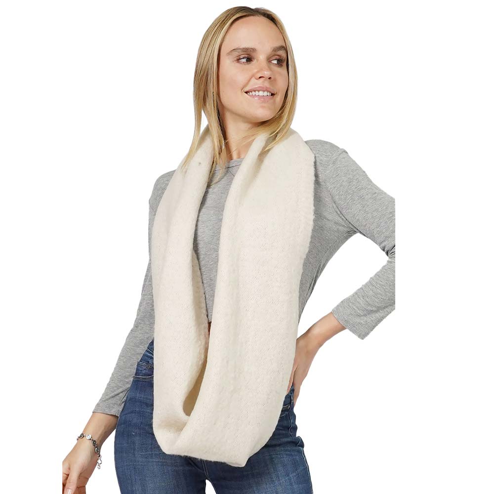 Beige Soft Knit Infinity Scarf, is delicate, warm, on-trend & fabulous, and a luxe addition to any cold-weather ensemble. This knit infinity scarf combines great fall style with comfort and warmth. It's a perfect weight and can be worn to complement your outfit. Perfect gift for birthdays, holidays, or any occasion.