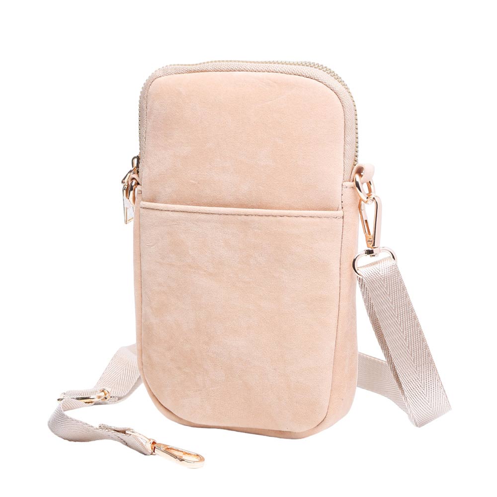Pink Suede Cross-body Bag