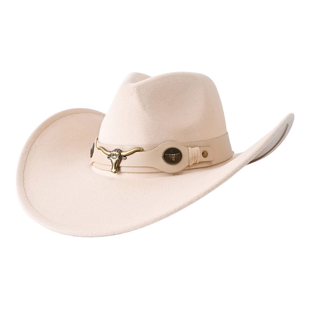 Beige Steer Head Pointed Cowboy Hat, Shield yourself from the sun, and keep your style eye-catchy with this Cowboy Hat! No matter where you go, on the beach, at summer parties, or outside it will keep you cool and comfortable. Perfect gifts for birthdays, Mother’s Day, anniversaries, holidays, Valentine’s Day, etc.