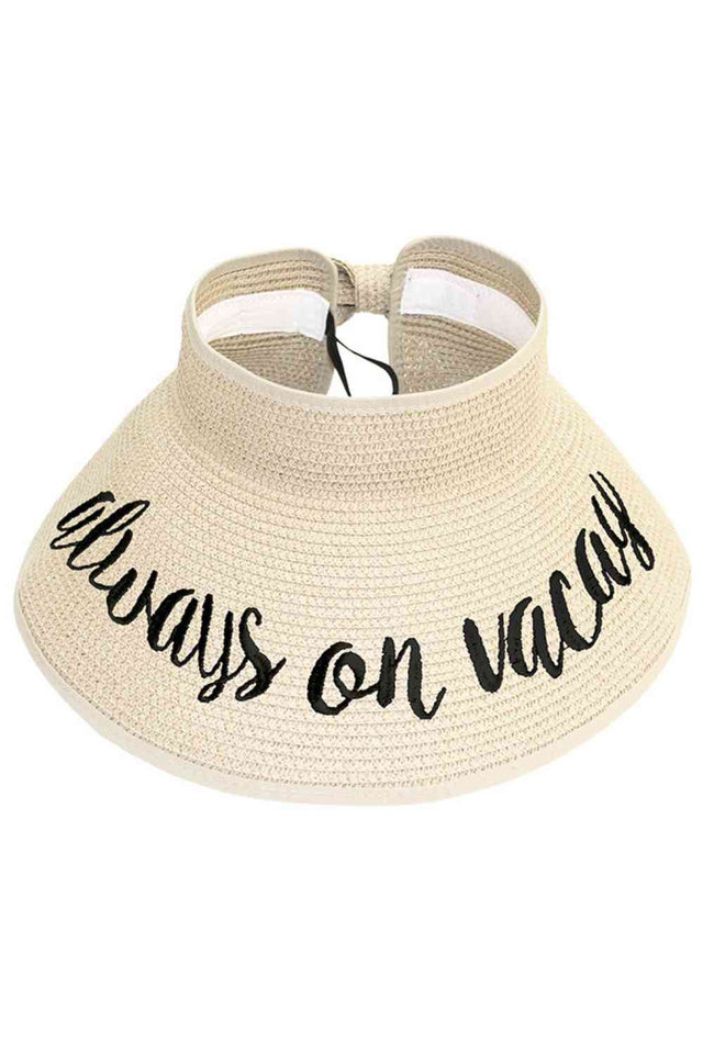 Beige Stay vacation-ready with this roll-up paper visor hat, designed for easy packing and maximum sun protection. Crafted from 100% paper, it's lightweight and breathable—perfect for beach trips, poolside lounging, or outdoor adventures.