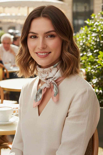 Beige Elevate your accessory collection with this elegant floral print bandana scarf. Crafted from 100% lightweight polyester, it drapes beautifully and feels silky soft against your skin. The generous 27.5" x 27.5" square size offers versatile styling options wear it as a headscarf, neck wrap, or tie it to your bag for a pop of color. Perfect for any season, this timeless piece transitions effortlessly from casual to sophisticated looks. A must-have staple for any wardrobe.