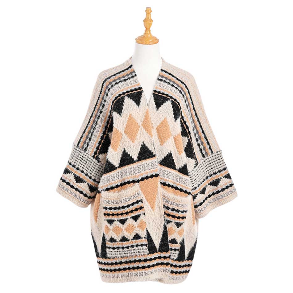 Black Beautiful Boho Patterned Poncho, With the latest trend in ladies' outfit cover-up! the high-quality knit poncho is soft, comfortable, and warm but lightweight. It's perfect for your daily, casual, party, evening, vacation, and other special events outfits. A fantastic gift for your friends or family.