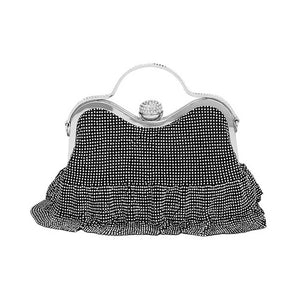 Black Bling Pleated Evening Tote Crossbody Bag is a perfect accessory for special occasions. Its stylish pleated design coupled with its clasp closure provides secure storage for small items while making a fashion statement, Its sturdy construction and adjustable straps make it a stylish and practical choice for any event.