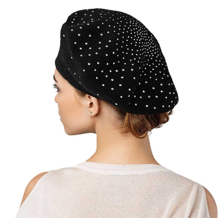 Black Bling Solid Beret Hat, stay fashionable in any season with this stylish beret hat. Get stylish with this one-of-a-kind piece today! This is the perfect hat for any stylish outfit or winter dress. Perfect gift item for Birthdays, Christmas, Stocking stuffers, holidays, anniversaries, Valentine's Day, etc.