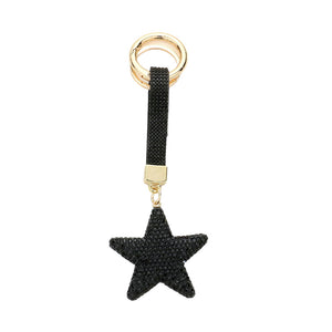 Black Bling Star Keychain, is beautifully designed with a Star-themed stone design that will make a glowing touch on one's Star whom you care about & love. Crafted with durable materials, this accessory shines and sparkles. It's an excellent gift for your loved ones to make their moment special.