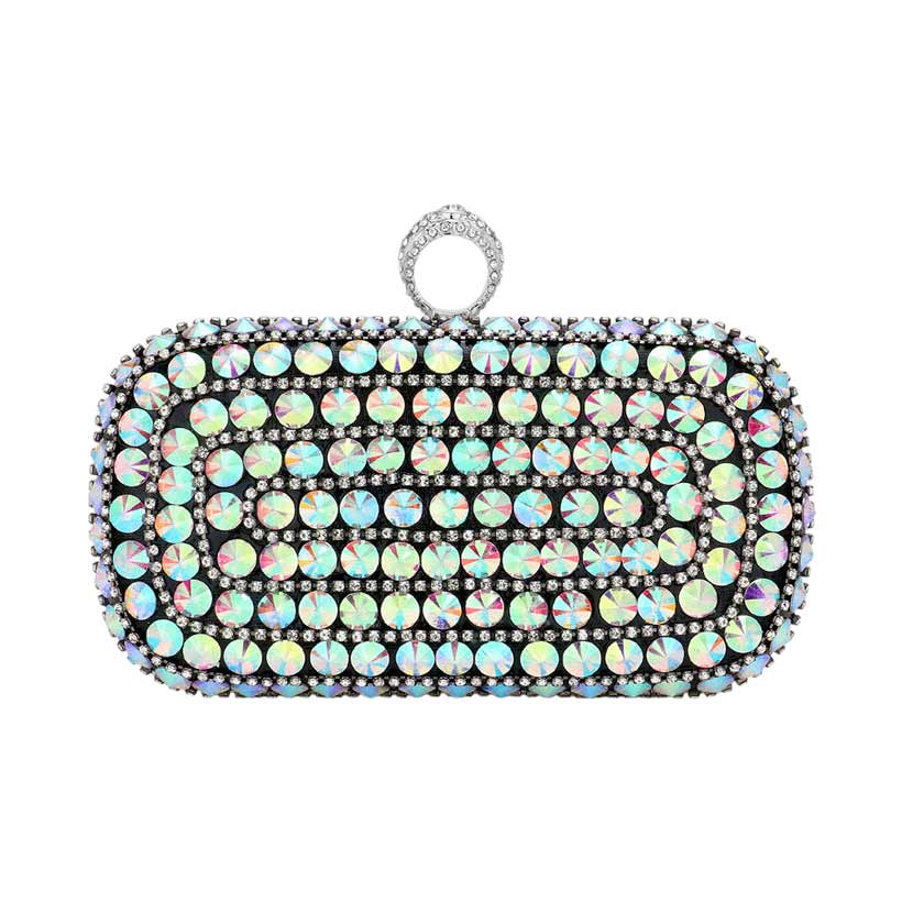 Black Bling Stone Embellished Evening Clutch Tote Crossbody Bag, is beautifully designed and fit for all special occasions & places. Show your trendy side with this evening crossbody bag. Perfect gift ideas for a Birthday, Holiday, Christmas, Anniversary, Valentine's Day, and all special occasions.