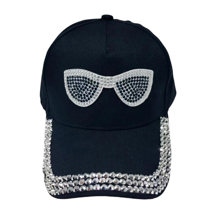 Black Bling Sunglasses Accented Studded Baseball Cap, this stylish baseball cap is the perfect accessory for any casual outing. It looks so pretty, bright, and elegant in any season. The cap is adjustable, ensuring maximum comfort. Show your style with this perfect accessory. This cap is a fantastic gift for your loved one.