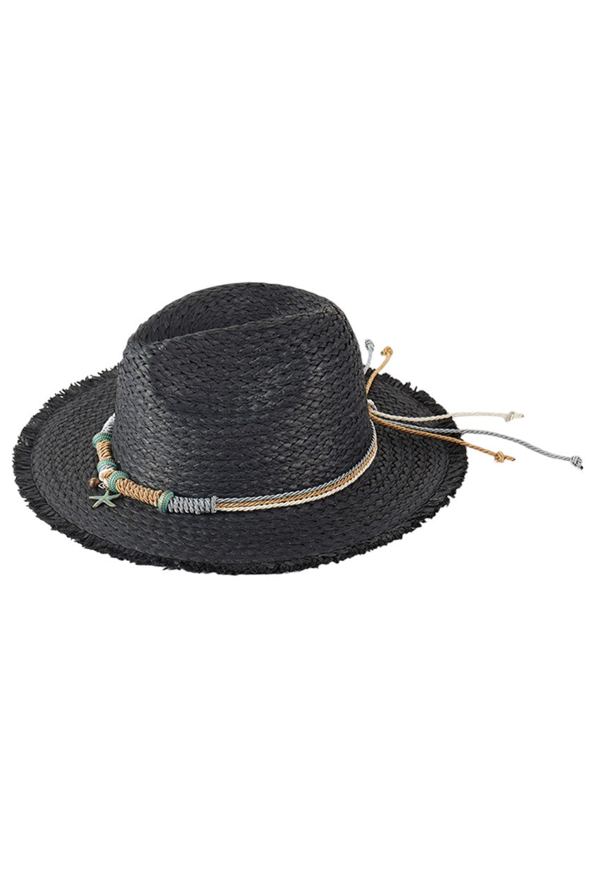 Braided Starfish Band Frayed Straw Summer Sun Hat – Madeline  display picture 3
