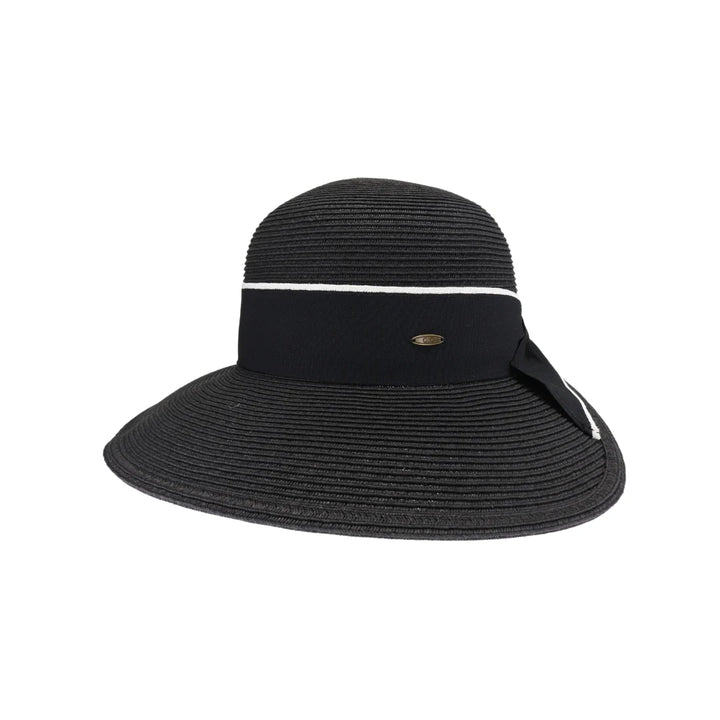 Black Butterfly Split Bow Back C.C Brim Hat combines stylish design with functional comfort. Featuring a split bow detail at the back, this hat offers an adjustable fit for all-day wear. Its structured brim provides sun protection while maintaining a fashionable look, making it an ideal accessory for outdoor activities or casual outings. Crafted with quality materials, it ensures durability and breathability, perfect for those seeking both style and practicality in a hat.