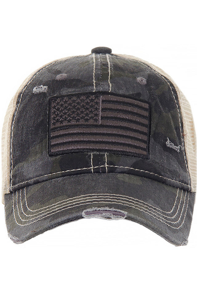 Black C.C. Camouflage Flag American Flag Baseball Pony Cap is a stylish and patriotic accessory. Made with durable materials, it features a camouflage pattern and the American flag. Represent your country and add a touch of fashion to your look. Perfect for outdoor activities and everyday wear.