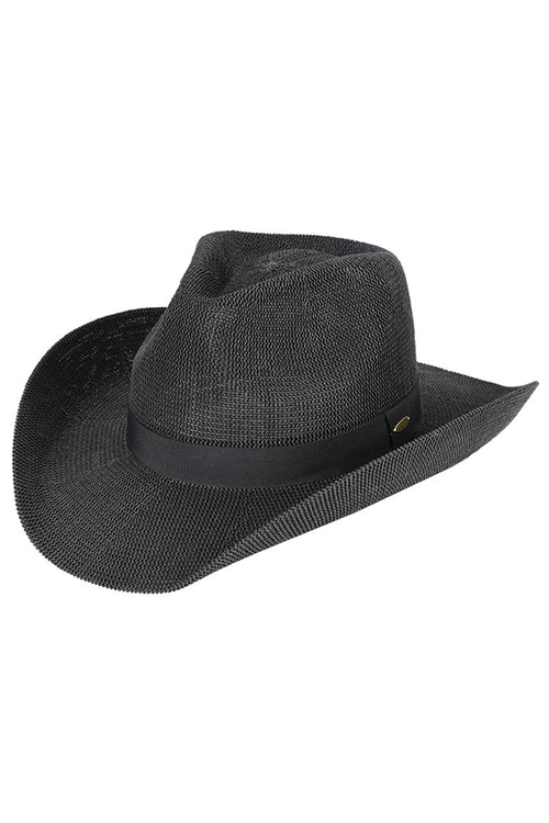 C.C College Team Color Cowboy Hat - Black