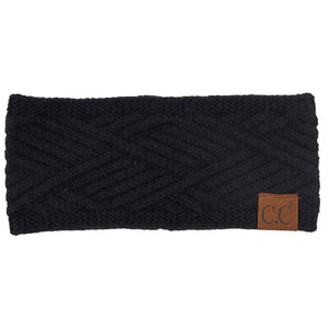 Black C.C Diagonal Stripes Criss Cross Pattern Earmuff Headband, Stay warm and stylish with this. Crafted from a soft, cozy material, this headband features an all-over criss-cross pattern for a classic, fashionable look. It also features an adjustable band to fit comfortably and securely on your head.