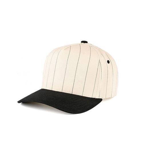 C.C Pinstripe Palin Two Tone Trucker Cap - Black