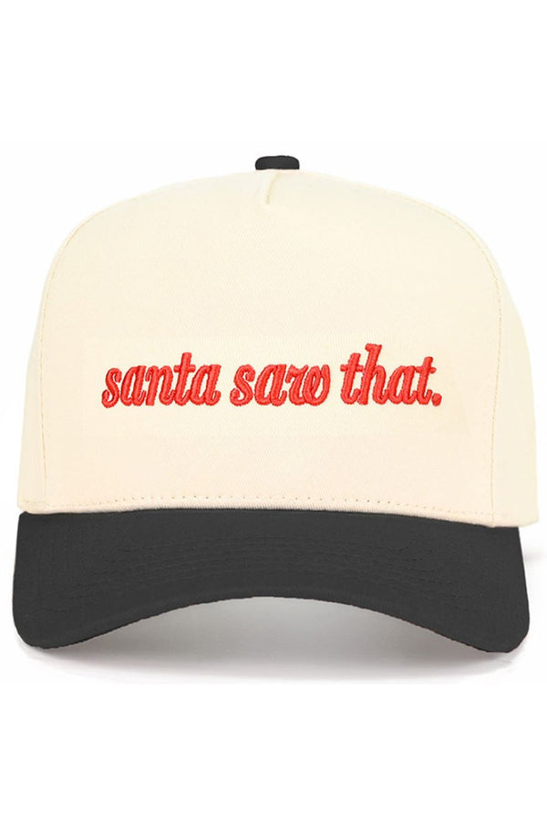 Add a touch of humor to your festive look with the C.C “Santa Saw That” Christmas Trucker Hat, featuring playful embroidered lettering on soft 100% cotton. Designed with a breathable mesh back and adjustable snap closure, it offers a comfortable fit and a merry statement for the holiday season.