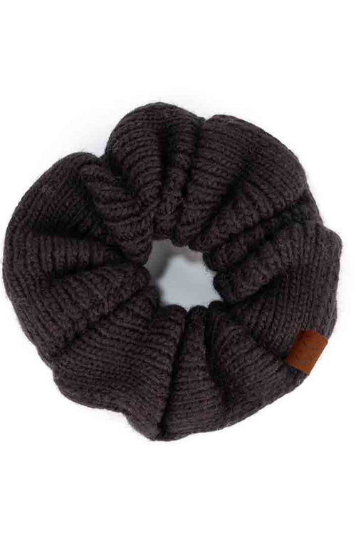 C.C Soft Knit Scrunchies - Black