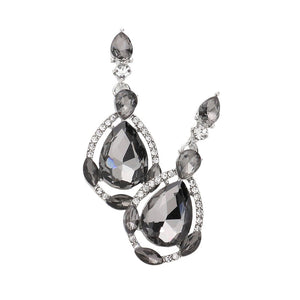 Vlack Diamond Crystal Rhinestone Teardrop Evening Earrings, are beautifully crafted with glimmering crystal rhinestones and a teardrop design that adds elegance and charm to your look. They are the perfect accessory for adding a touch of glamour to any special occasion. A quintessential gift choice for loved ones on any special day.