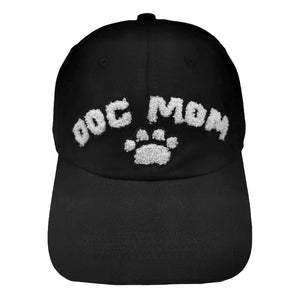 Black Dog Mom Message Paw Pointed Baseball Cap, shows your love for pups in style with this perfectly crafted dog mom message cap.  This is sure to be an essential for any pet-loving wardrobe. It's an excellent gift for your friends, family, or loved ones who love dogs most.