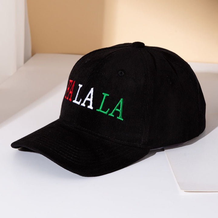 Celebrate the season with this playful holiday cap featuring FA LA LA embroidered in festive colors. A fun Christmas accessory that adds cheer to any outfit, perfect for parties, gatherings, or gifting. Adjustable fit makes it a stylish novelty hat for spreading holiday spirit all season long.
