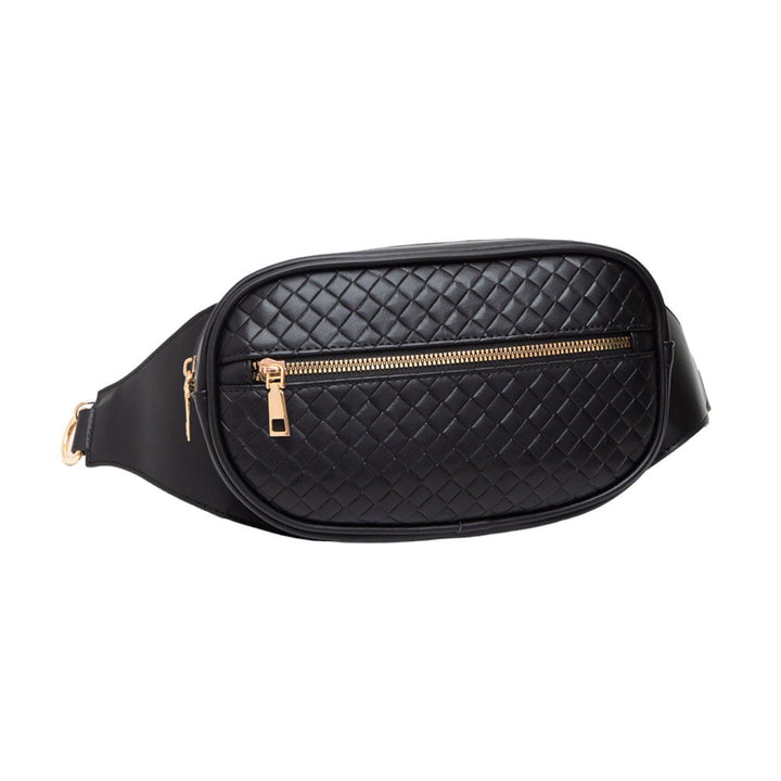 Black Indulge in the luxurious feel of our Faux Braided Leather Mini Sling Bag. Crafted with precision from high-quality faux leather, this bag offers a stylish and durable option for carrying your essentials. The braided design adds a touch of elegance, making it the perfect accessory for any outfit.