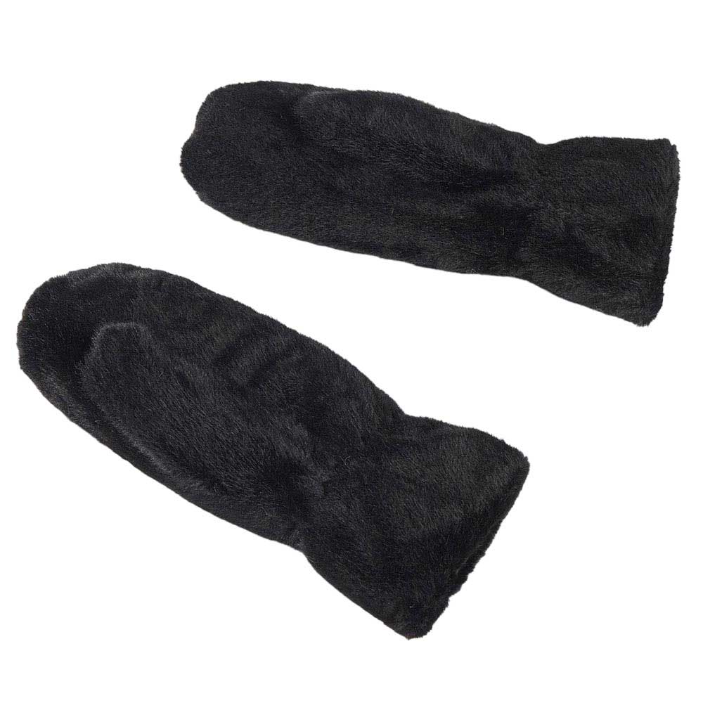 Black Faux Fur Mitten Gloves, are a smart, eye-catching, and attractive addition to your outfit. These trendy gloves keep you absolutely warm and toasty in the winter and cold weather outside. It's the autumnal touch you need to finish your outfit in style. A pair of these gloves will be a nice gift for loving one.