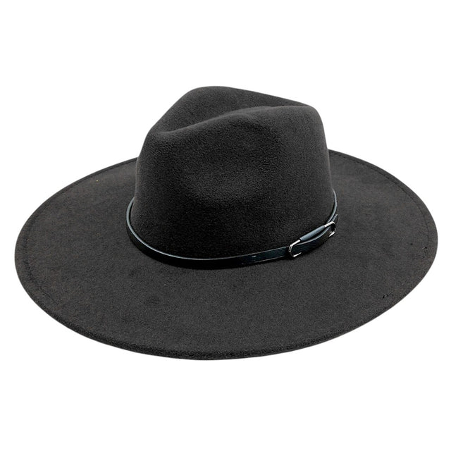Black Faux Leather Band Solid Panama Hat is a stylish and versatile accessory. Crafted with high-quality materials, it features a faux leather band that adds a touch of sophistication to the classic Panama hat design. With its lightweight and breathable construction, this hat is perfect for any occasion, providing both style and comfort. Elevate your wardrobe with this timeless piece.