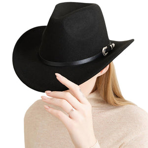 Black Faux Leather Band Solid Fedora Panama Hat, a versatile and timeless accessory that makes for a perfect gift. Crafted with a faux leather band for a touch of sophistication, this hat adds a class to any outfit. Stay in vogue and make a statement with this must-have accessory that's bound to impress. Elevate your style!