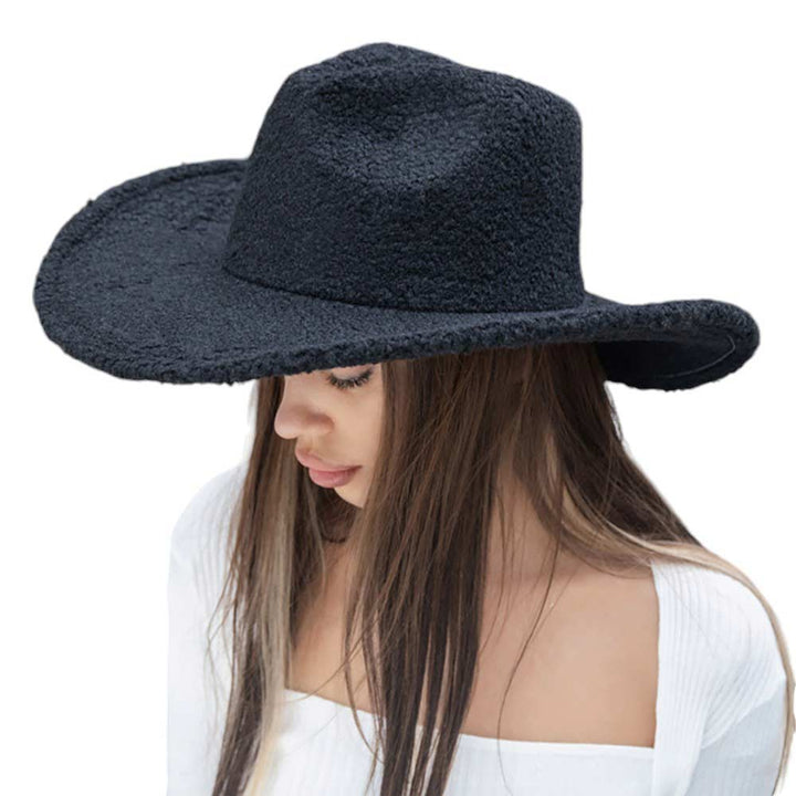 Black-Fleece Teddy Bear Cowboy Hat,Made from high-quality fleece material, this hat is soft and snuggly, perfect for keeping your little one's head warm and protected. With its unique teddy bear design and cowboy hat shape, it's both cute and stylish. Grab one for your child today! 