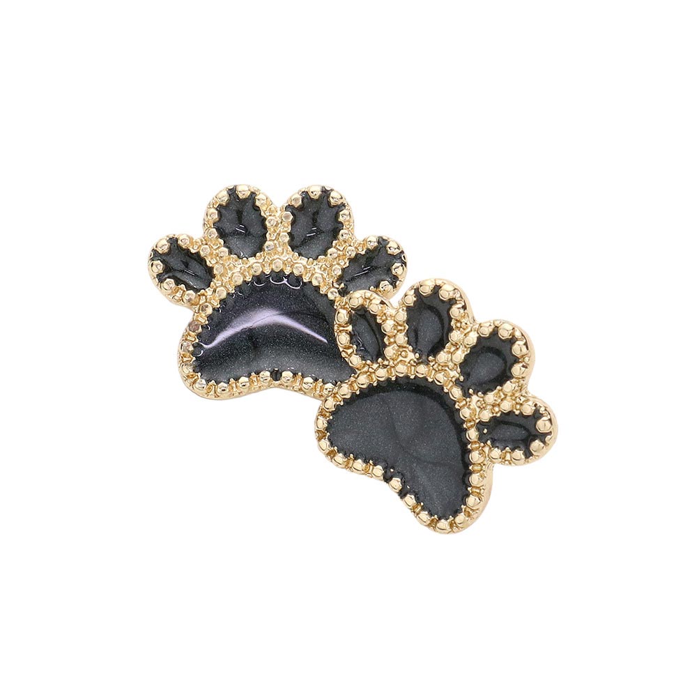 Black Glittered Paw Stud Earrings are an eye-catching and fun accessory, that adds a touch of sparkle and whimsy to any look. Crafted from the highest quality a stunning glittered finish. Perfect for anyone who appreciates a unique and fashionable look. Brilliant choice for a gift to pet lovers and animal lovers.