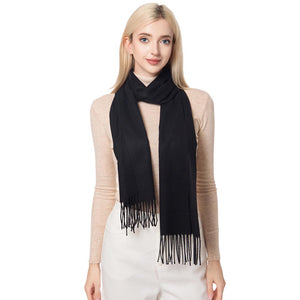 Black Gorgeous Solid Oblong Scarf, is delicate, warm, on-trend & fabulous, and a luxe addition to any cold-weather ensemble. This scarf combines great fall style with comfort and warmth. It's a perfect weight and can be worn to complement your outfit or with your favorite fall jacket. Perfect gift for any occasion.